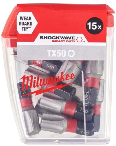 Milwaukee accessoires shockwave gen ii tx50 25mm 25stuks - 4932430892 - 4932430892
