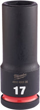 Milwaukee accessoires shockwave krachtdop 1 2 lang 17 mm | 1 stuk - 4932480335