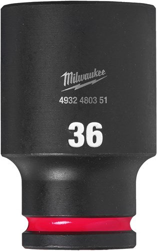 Milwaukee accessoires shockwave krachtdop 1 2 lang 36 mm | 1 stuk - 4932480351