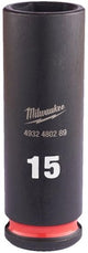Milwaukee accessoires shockwave slagdop 3 8 diep 15mm | 1 stuk - 4932480289