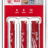 Milwaukee accessoires milwaukee diamantboorset | diamond max™ | 1 4 nat droog | 3 stuks - 4932498368