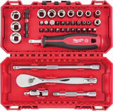 Milwaukee doppenset en ratel | 1 4 four flat™ | 38-delig | packout ready box - 4932498381 - afbeelding 1