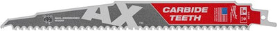 Milwaukee accessoires milwaukee heavy duty ax™ sloopbladen met carbide tanden | tct ax 230mm x 5 tpi | 5 pc - 48475526