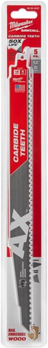 Milwaukee accessoires milwaukee heavy duty ax™ sloopbladen met carbide tanden | tct ax 300mm x 5 tpi | 5 pc - 48475527