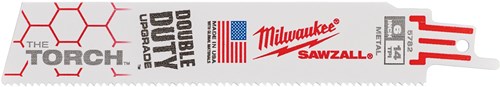 Milwaukee accessoires milwaukee heavy duty torch™ reciprozaagblad | torch 150mm x 14 tpi | 5 pc - 48475782
