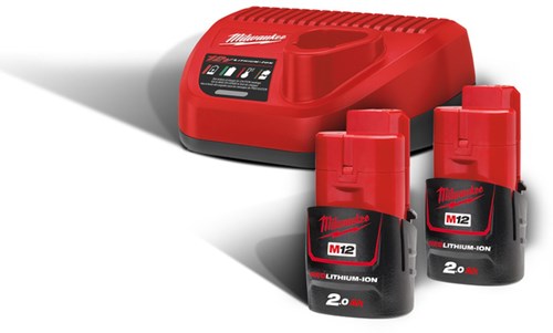 Milwaukee m12nrg-202 kit | 12v 2,0ah accu - 4933459209