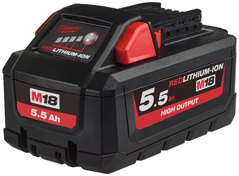 Milwaukee m18 hb5.5 accu 18v 5.5ah li-ion m18™ high output™ - 4932464712