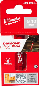 Milwaukee accessoires milwaukee tegelboor | diamond max™ | 1 4 nat droog boren | 10 mm 1 4 hex - 4932498344 - afbeelding 2