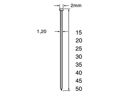Dutack minibrad skn12 rvs 20 mm - 5000 stuks - 5134036