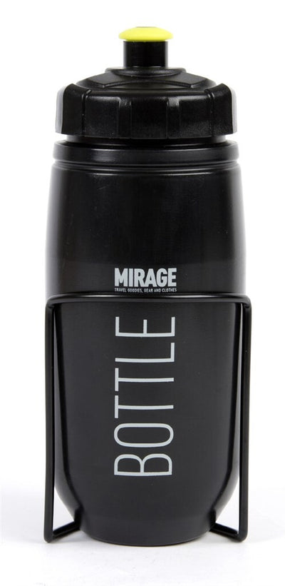 Mirage Bidon met houder 600 ml zwart