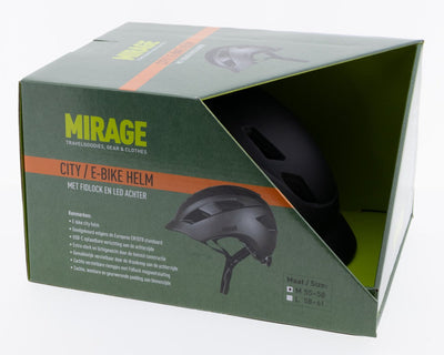 Buzaglo mirage urban helm e-bike led 58-61cm mat zwart