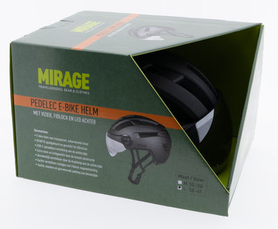 Buzaglo mirage urban helm speed pedelec led 55-58cm mat zwart