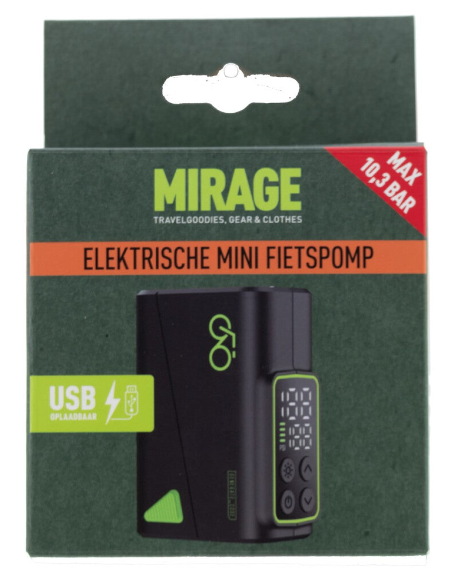 Mirage elektrische pomp 10bar usb zwart