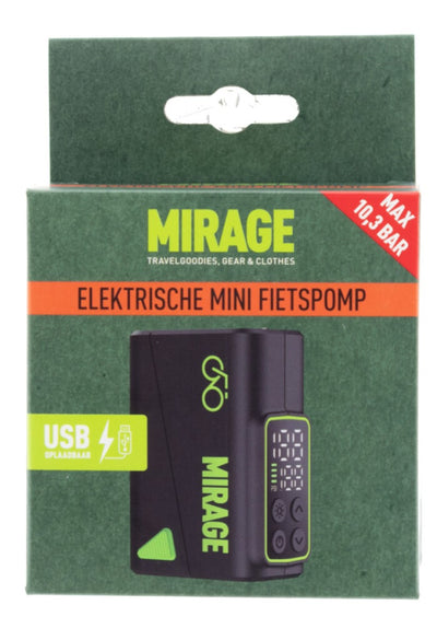 Buzaglo mirage elektrische pomp 10bar usb zwart