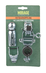 Mirage fietskarkoppeling zadelpen bevestiging, zilver, 22~24mm - afbeelding 2