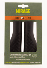 Mirage Fiets Handvatten - Ergonomisch, Zwart, 132mm - afbeelding 2