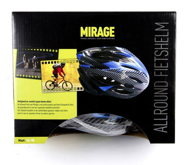 Mirage helm m 54-58 zilver zwart wit