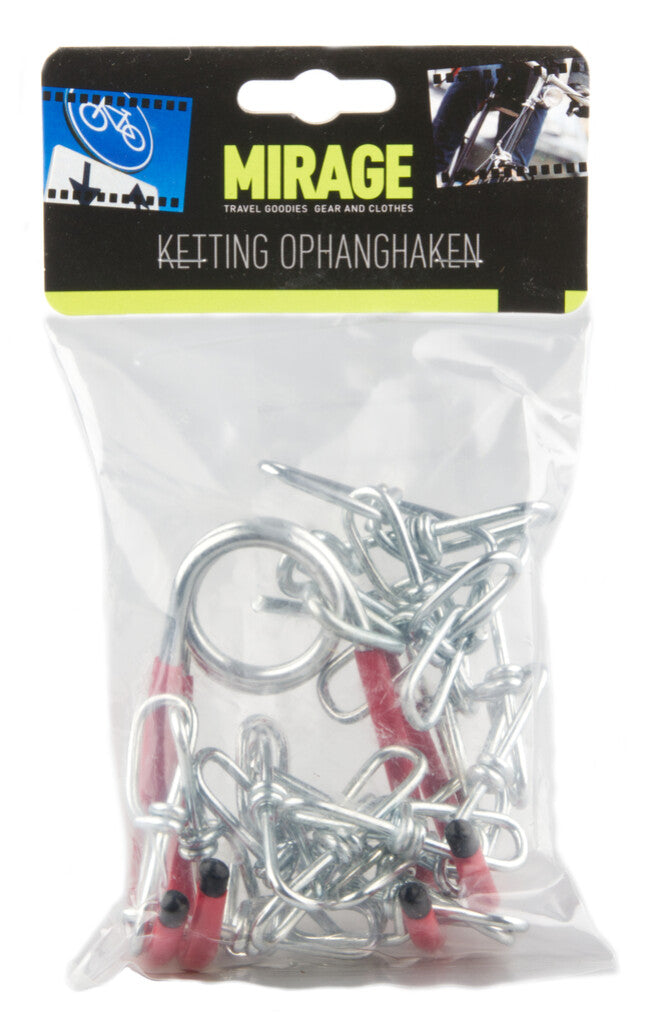 Set ophanghaken met ketting geplastificeerd