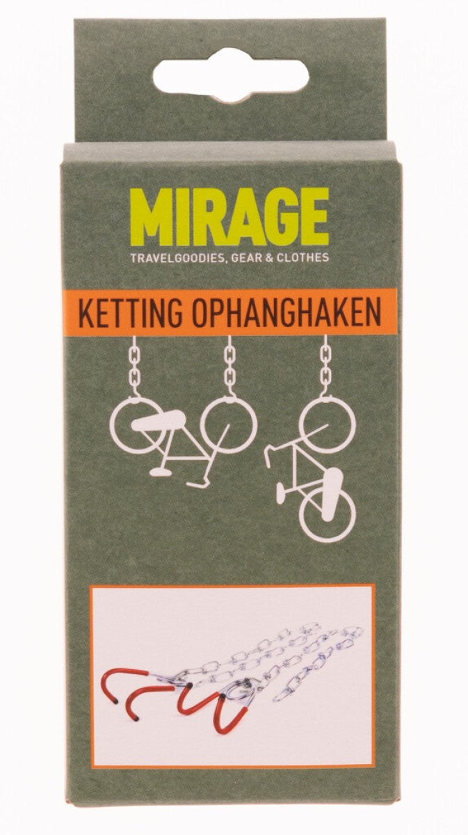 Set ophanghaken met ketting geplastificeerd