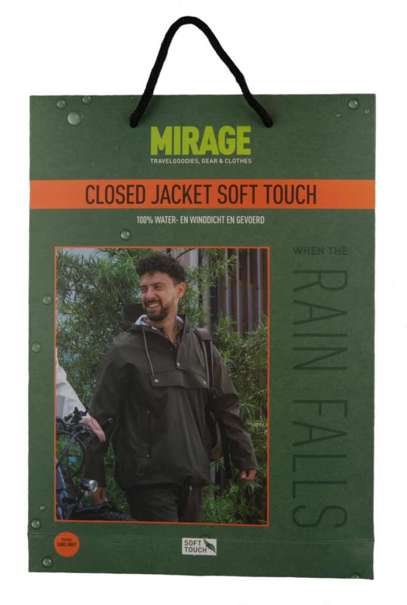 Mirage regenjas rainfall soft touch maat s grijs