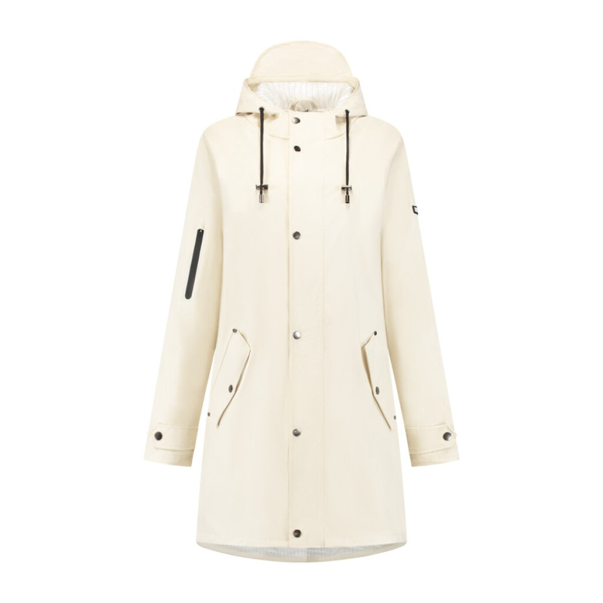 Mirage regenjas rainfall trenchcoat - maat l - gemaakt van polyester soft touch - off white