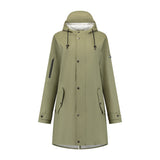 Mirage regenjas rainfall trenchcoat - maat l - gemaakt van polyester soft touch - olive green - afbeelding 1