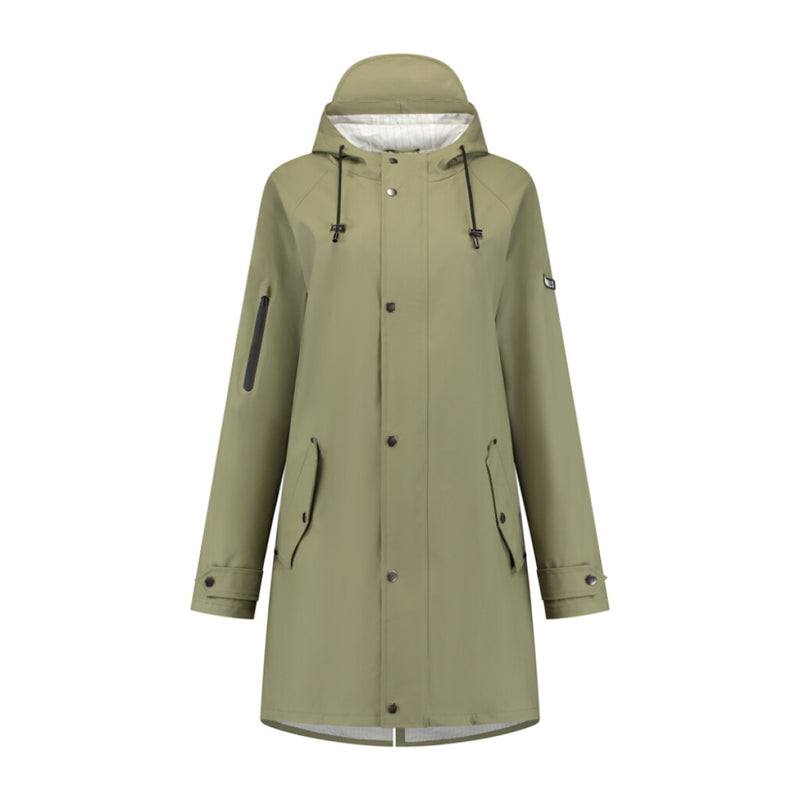 Mirage regenjas rainfall trenchcoat - maat s - gemaakt van polyester soft touch - olive green