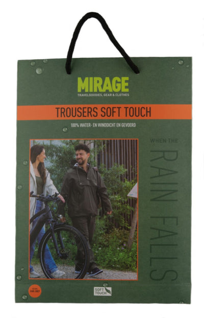 Mirage regenbroek rainfall trouser soft touch - maat m - earl grey
