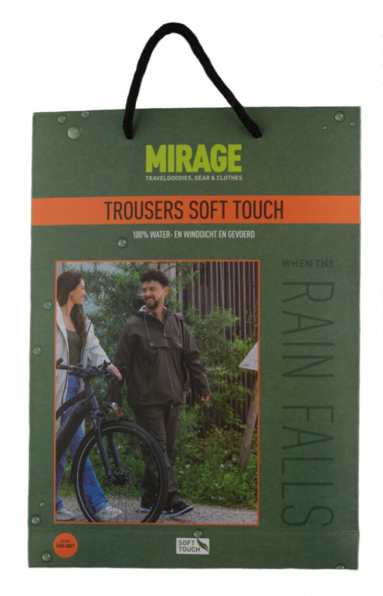 Mirage regenbroek rainfall soft touch maat xl grijs