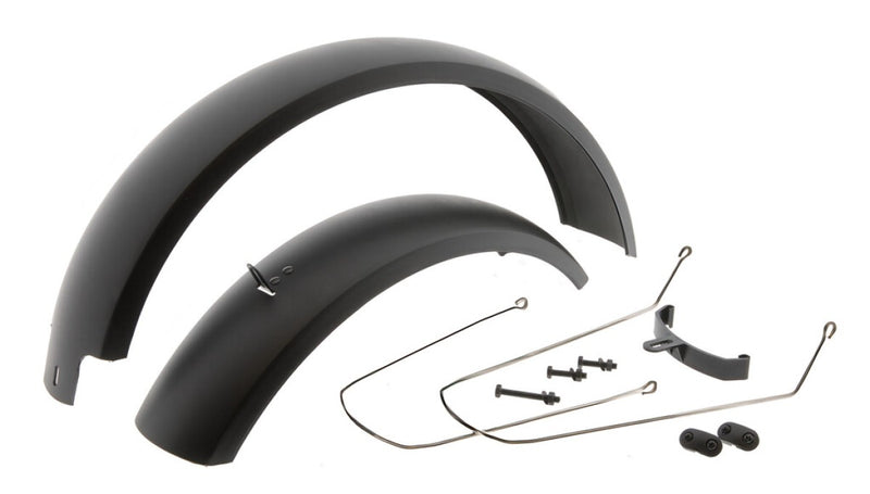 Mirage spatbord set 20 fatbike incl. bevestiging - zwart