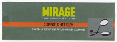 Mirage Spiegelset met klem 8 mm universeel