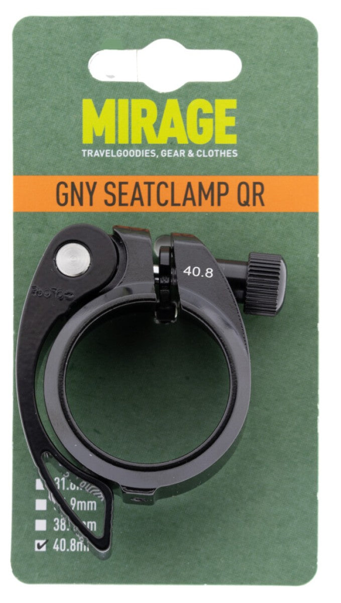 Mirage zadelpenklem gny met qr, ø40.8mm, zwart