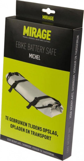 Veilige accu opberghoes Mirage Ebike Battery Safe Michel