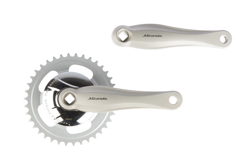 Miranda crankset alfa 1 38 tands alu nexus 91 mm disk ( gazelle ) zilv