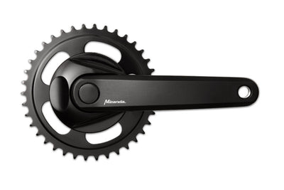 Miranda  delta crankstel 38t +disc 9.5cm zwart