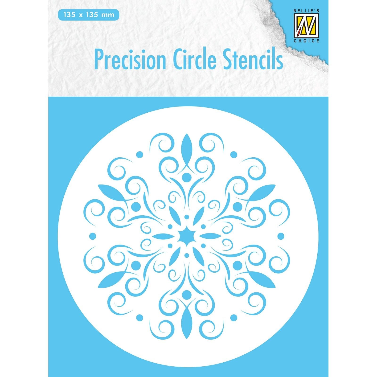 Nellie's choice • precision circle stencils round flower 12,7x12,7cm