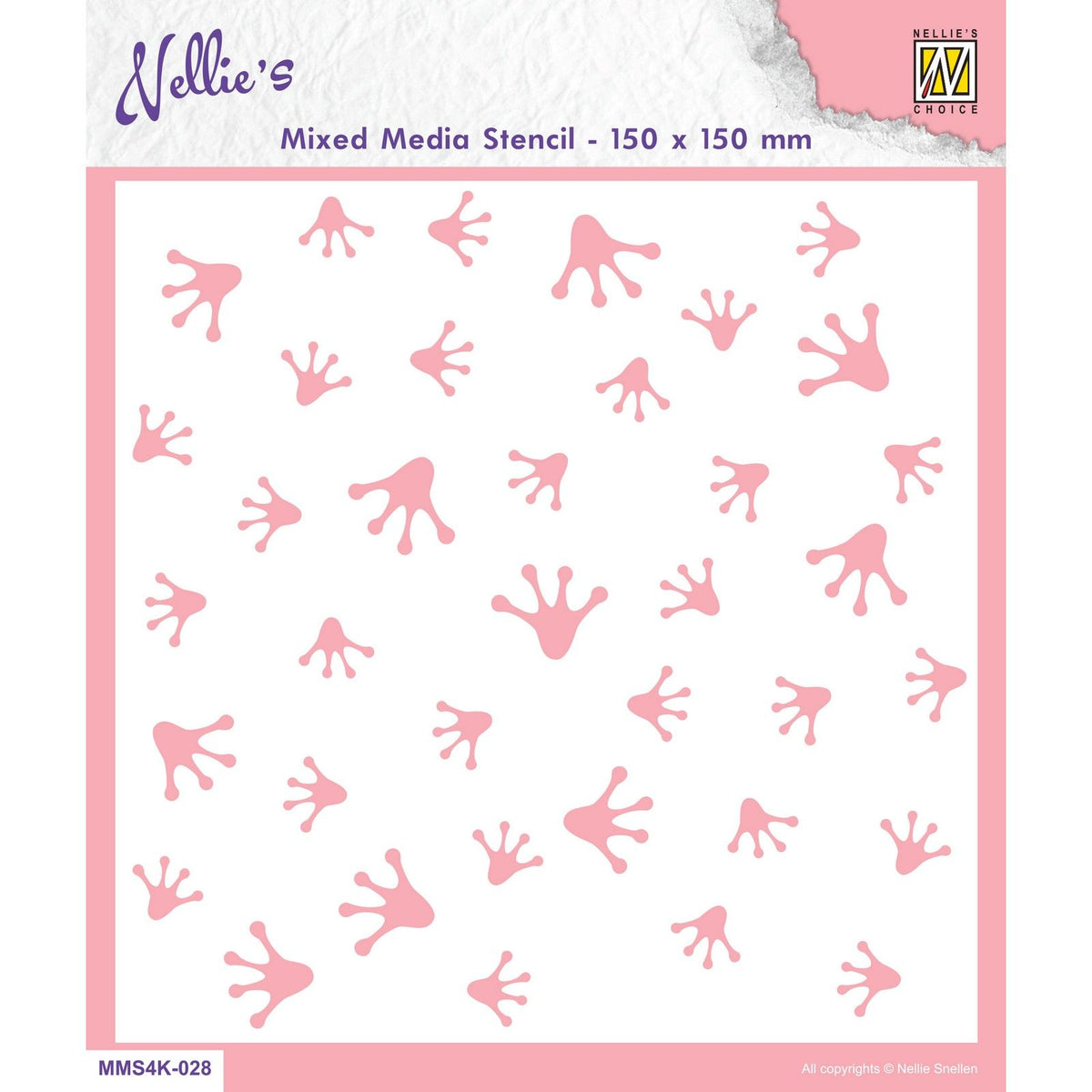 Nellie's choice • stencil square background frog footprints