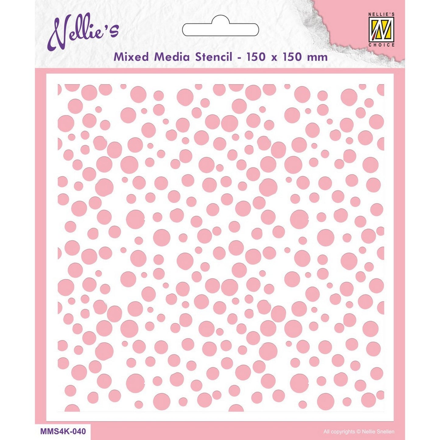 Nellie's choice • stencil a6 size christmas background snow