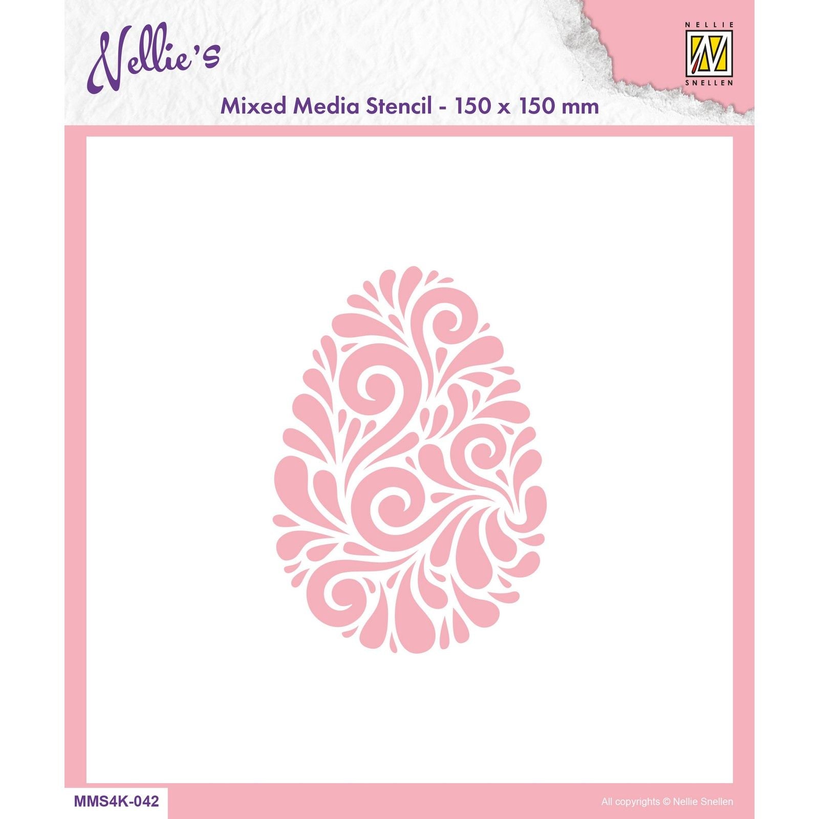 Nellie's choice • stencil 15x15cm doodle egg