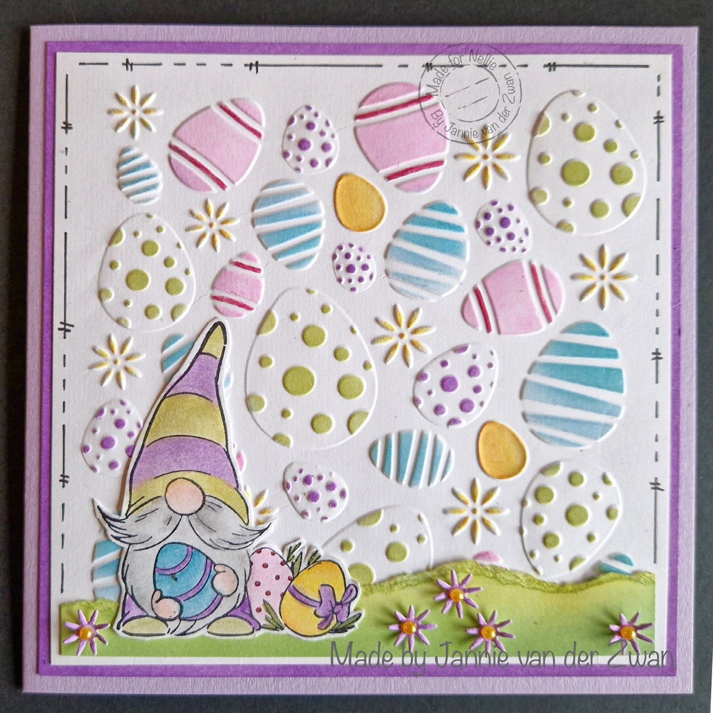 Nellie's choice • stencil 15x15cm easter eggs background