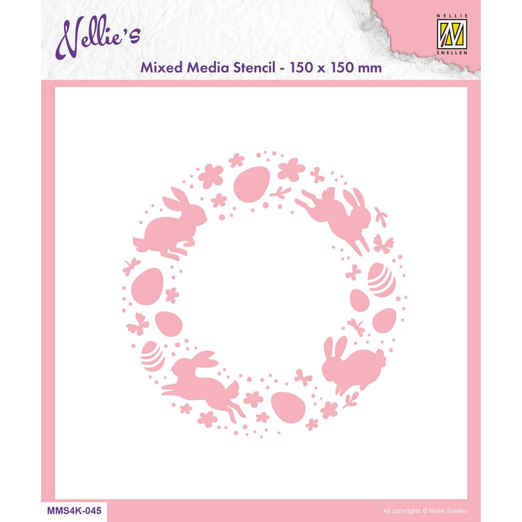 Nellie's choice • stencil 15x15cm easter wreath