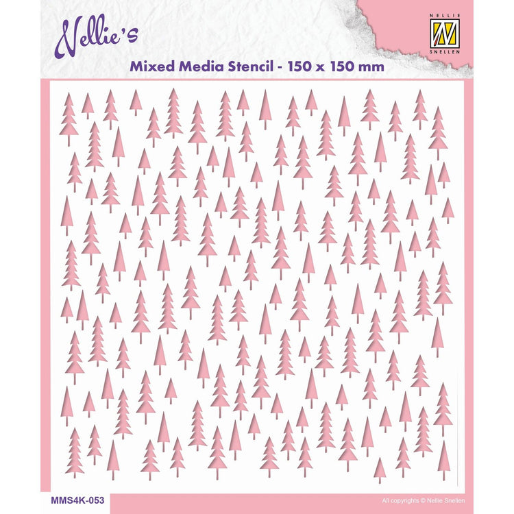 Nellie's choice • stencil christmas trees