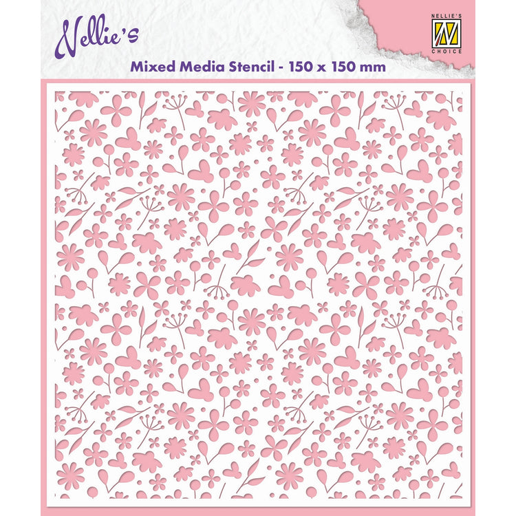 Nellie's choice • stencil spring flowers