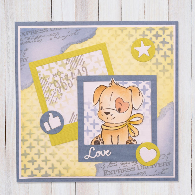 Nellie's choice • sjabloon plus tekens 15x15cm
