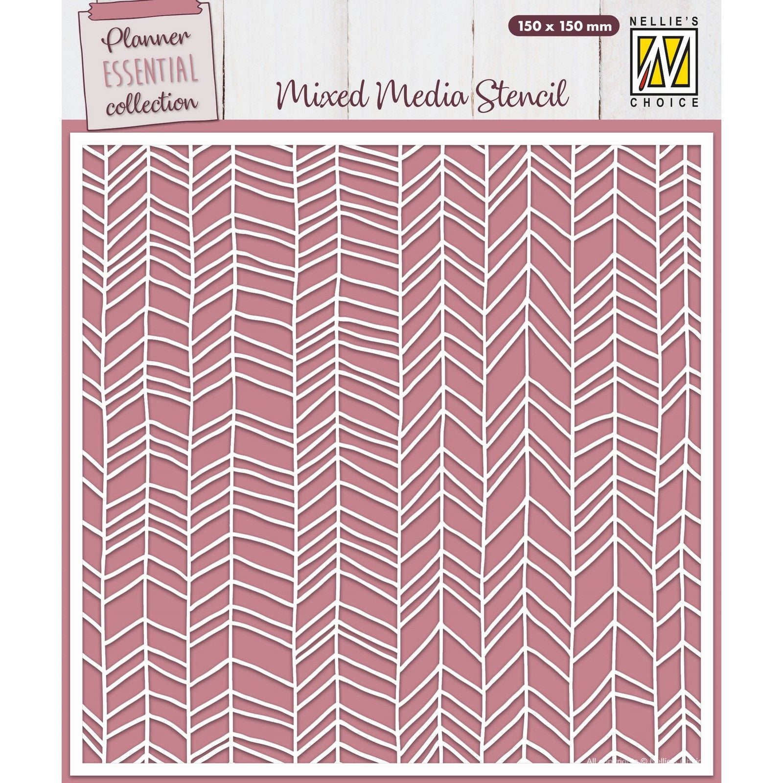 Nellie's choice • sjabloon chevron 15x15cm