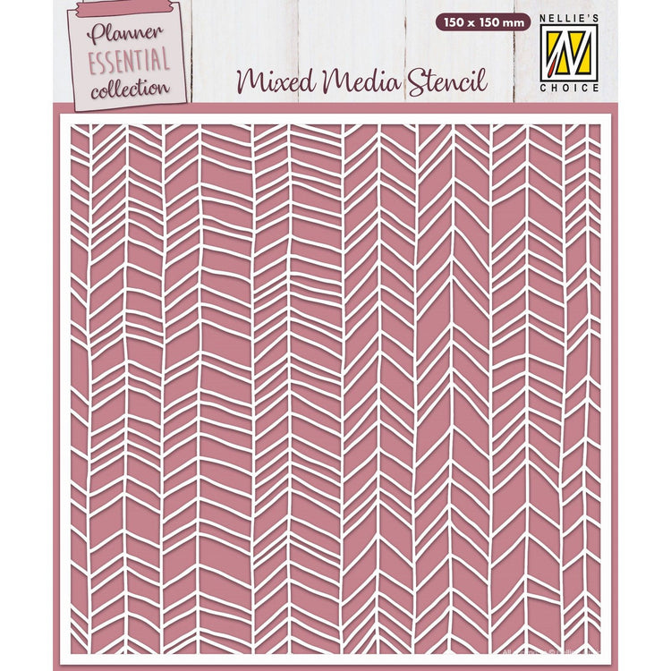 Nellie's choice • sjabloon chevron 15x15cm