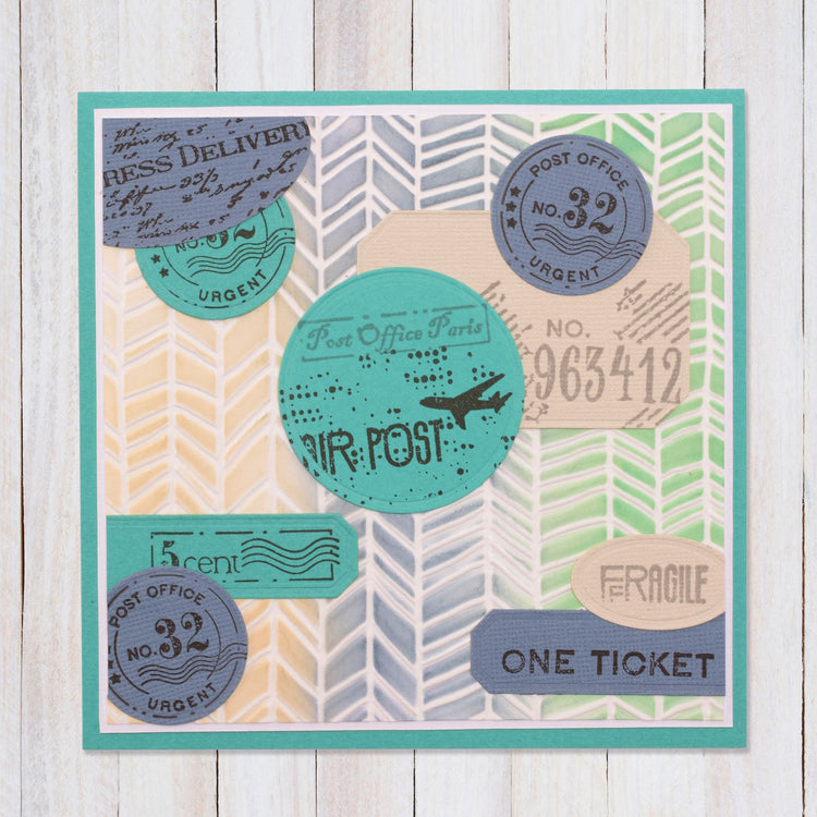 Nellie's choice • sjabloon chevron 15x15cm
