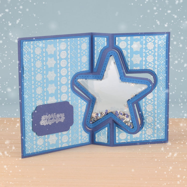 Nellie's choice • sjabloon scandinavische bloemen sneeuw 15x15cm