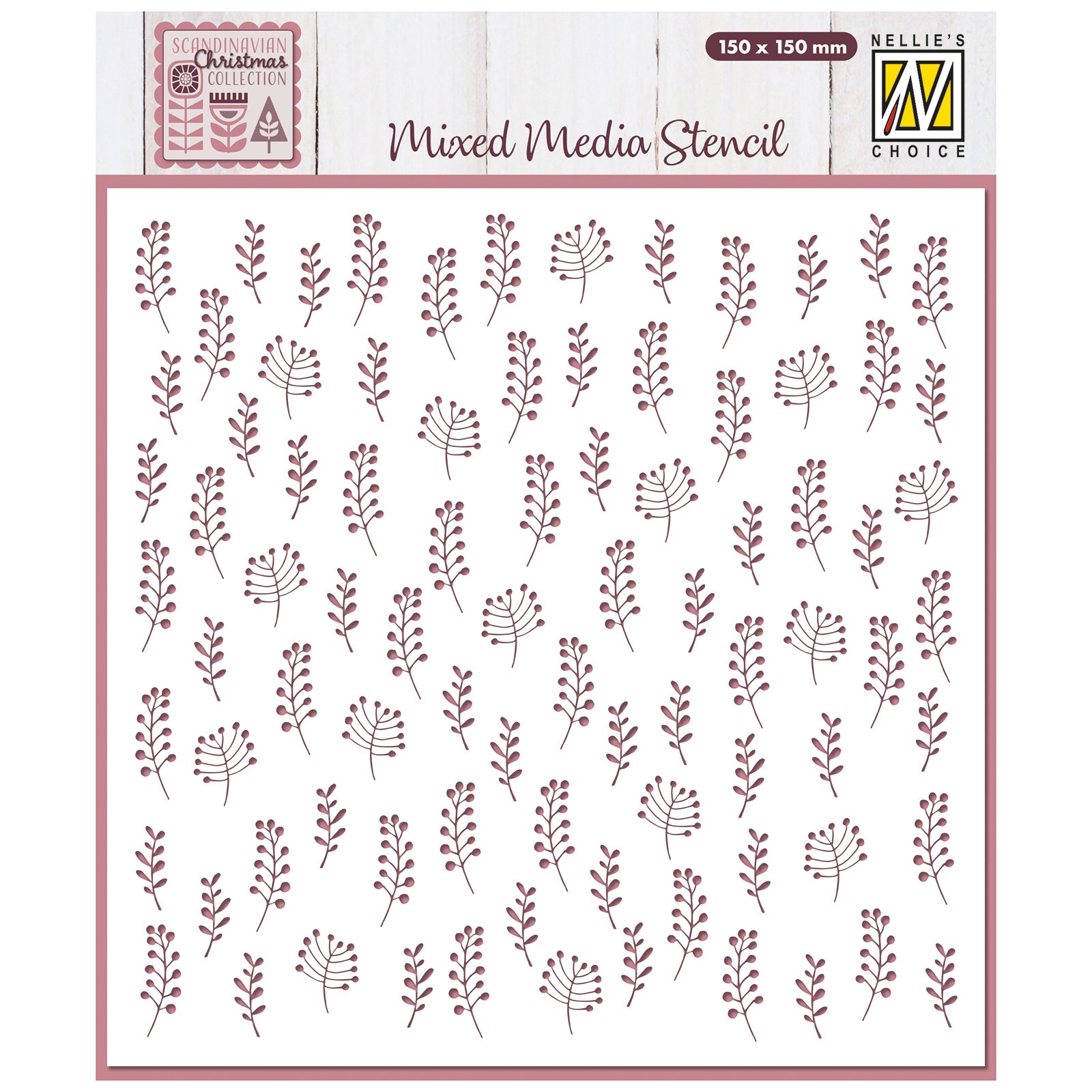 Nellie's choice • sjabloon bladeren 15x15cm