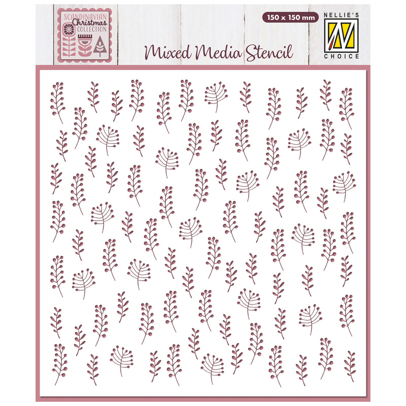 Nellie's choice • sjabloon bladeren 15x15cm